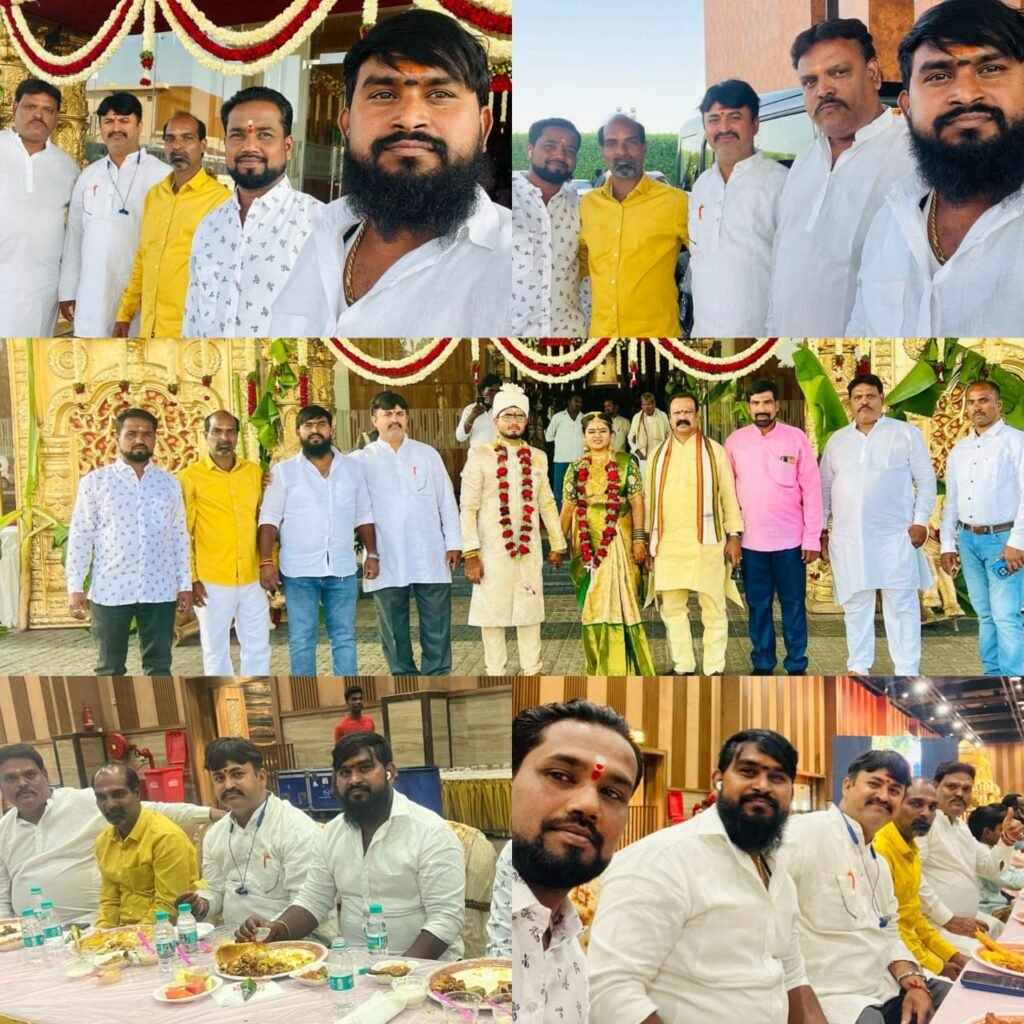 అక్షర న్యూస్ : అంగరంగ వైభోగంగా రాష్ట్ర నాయి బ్రాహ్మణ అధ్యక్షులు పాల్వాయి శ్రీనివాస్  కూతురు వివాహం..